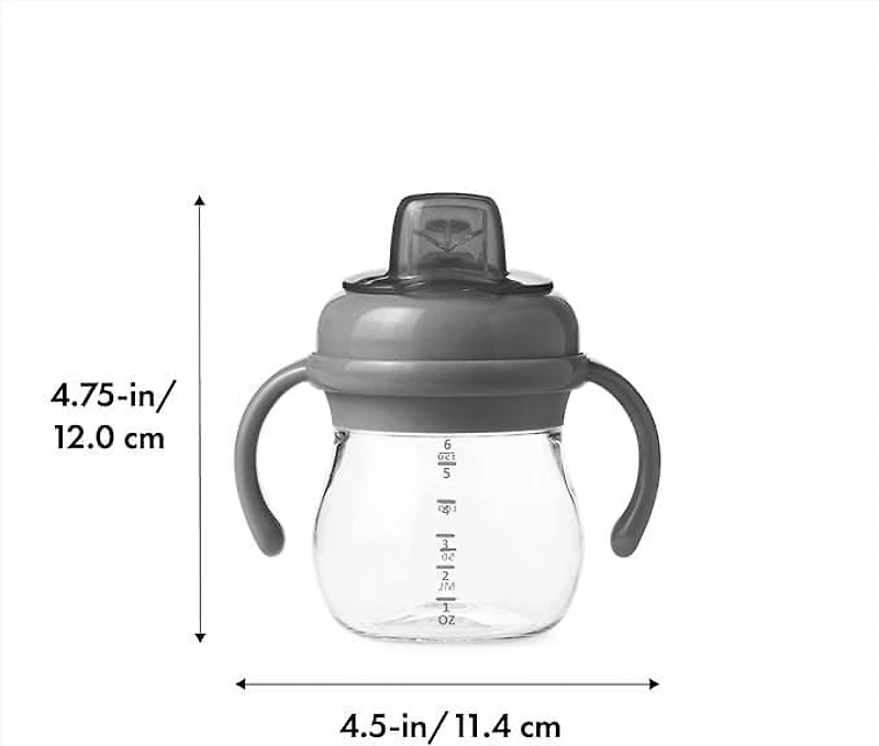 Oxo Tot Transitions Gobelet à Bec Souple avec Poignées Amovibles - 180 ml (6 oz) - Crépuscule - 6 mois +