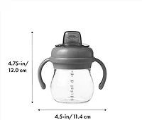 Oxo Tot Transitions Gobelet à Bec Souple avec Poignées Amovibles - 180 ml (6 oz) - Crépuscule - 6 mois +