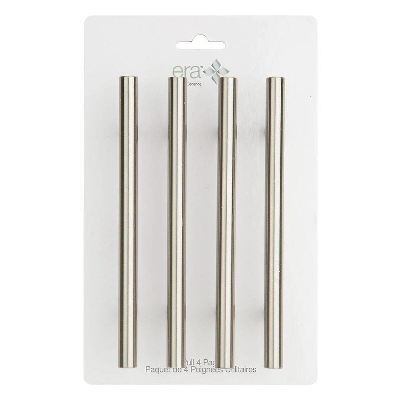 Era Round Pull 4-Pack Satin Nickel, 5.90 x 0.47 x 1.30 in.