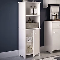 Medford Collection Maison RiverRidge® Armoire haute sur pieds, 15,75 po. (larg) x 46 po. (haut) x 11,75 po. (prof), blanc