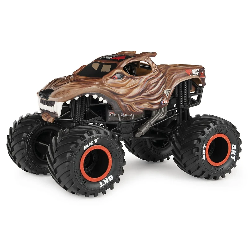 Monster Jam, Monster truck Wolf's Head officiel, véhicule en métal moulé à collectionner, échelle 1:24