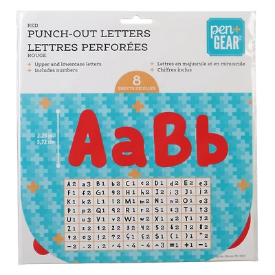 Pen + Gear Lettres perforées rouges