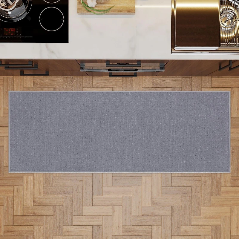 Tapis de couloir à motif de solide à sous-couche en caoutchouc de la collection Ottohome