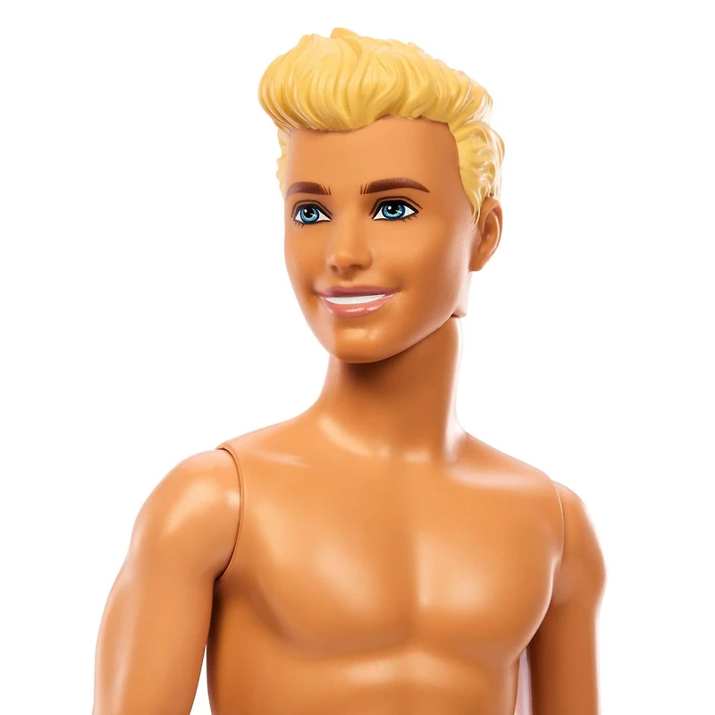 Beach Ken Doll with Blond Hair Wearing Purple Swimsuit