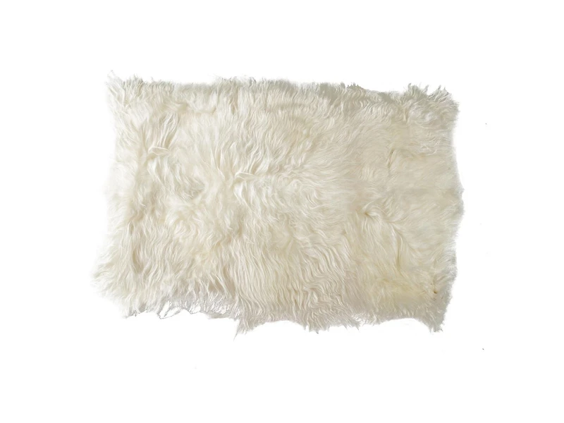 TAPIS 100% PEAU DE MOUTON ISLANDE CARRE PATCH 4'x6'