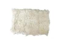 TAPIS 100% PEAU DE MOUTON ISLANDE CARRE PATCH 4'x6'