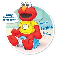 Sesame Street Potty Time Elmo 12-Inch Sustainable Plush Stuffed Animal, Sounds and Phrases, Potty Training Tool