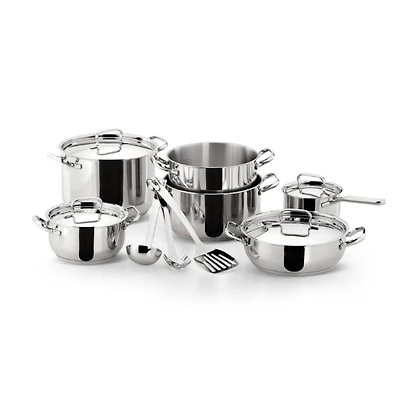Lagostina Sfiziosa acier inoxydable Batterie de cuisine Cookware, 13 pièces, compatible avec l'induction