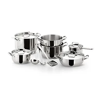 Lagostina Sfiziosa acier inoxydable Batterie de cuisine Cookware, 13 pièces, compatible avec l'induction