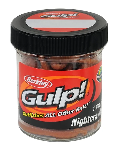 Berkley GENC6-NAT Gulp! Extruded Nightcrawler, 6", Large Jar, Natural