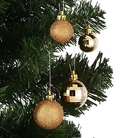 Holiday Time Shatterproof Christmas Mini Ornaments, Gold, 20 Count