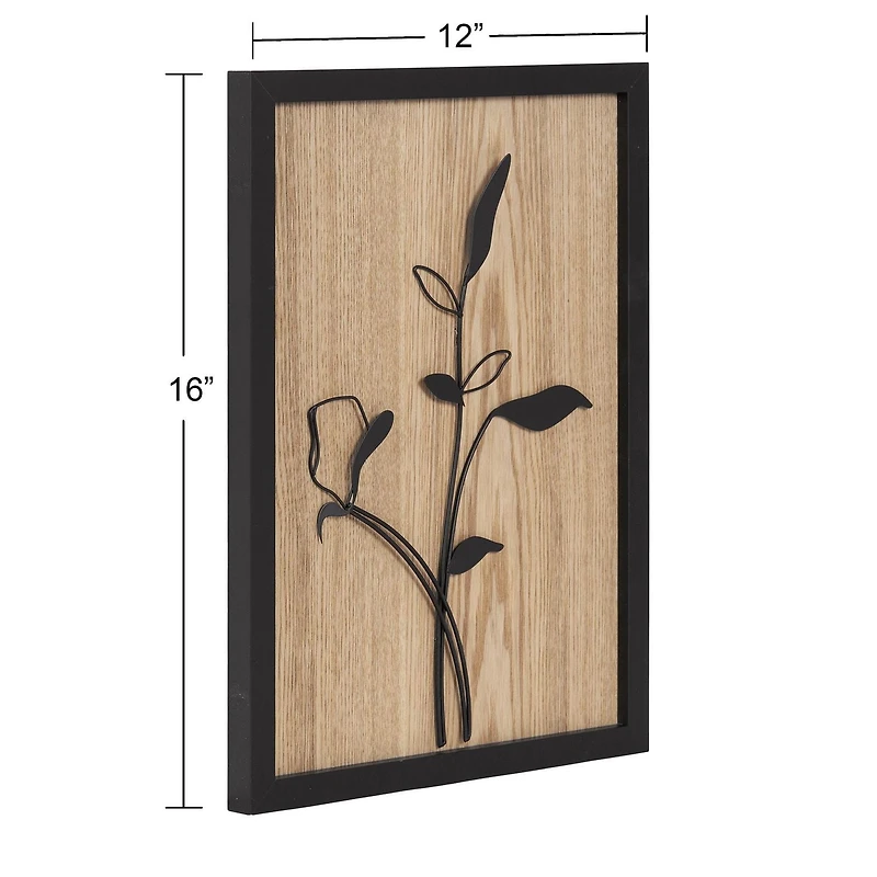 hometrends Floral Framed Wire Art