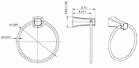 Chrome Plated Towel Ring With Multi-Rod Towel Rack Accessory Set AI-13349