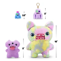 Fuggler Baby Fuggs 3.5-inch Series 4 (SaBQuoosh - blue) by ZURU, Funny Ugly Monster Plush Toy