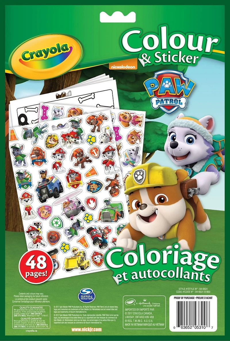 Paw Patrol Colour & Sticker Book