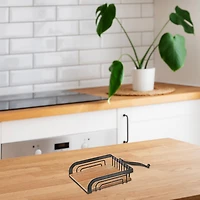 Porte-Serviettes Avec Fond En Bois D'Hévéa