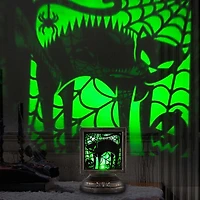Scène de Chat Noir CubeXCube de Projection de Spectacle de Lumière d'Halloween (Vert)