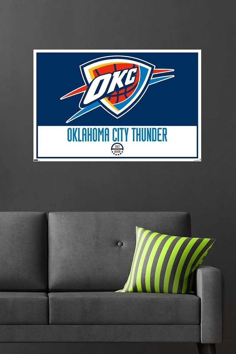 NBA Oklahoma City Thunder - Logo 21 Wall Poster, 22.375" x 34"
