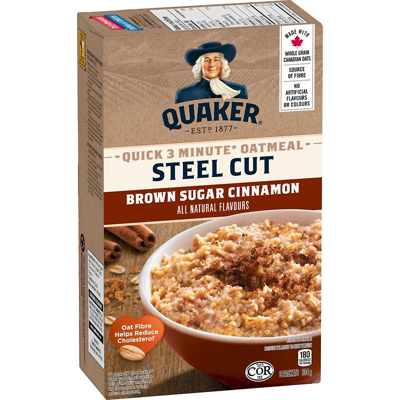 Quaker Quick Cook Steel Cut Oatmeal - Brown Sugar Cinnamon