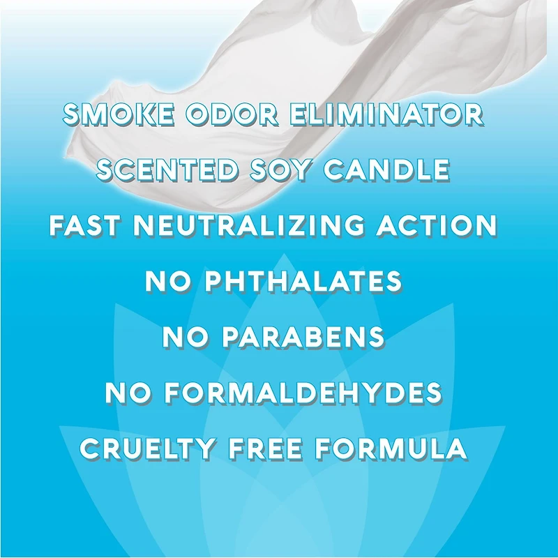 E-Z Pur Smoke Odour Eliminating Candle,1-Wick Soy Wax, Crisp Linen, 85 G
