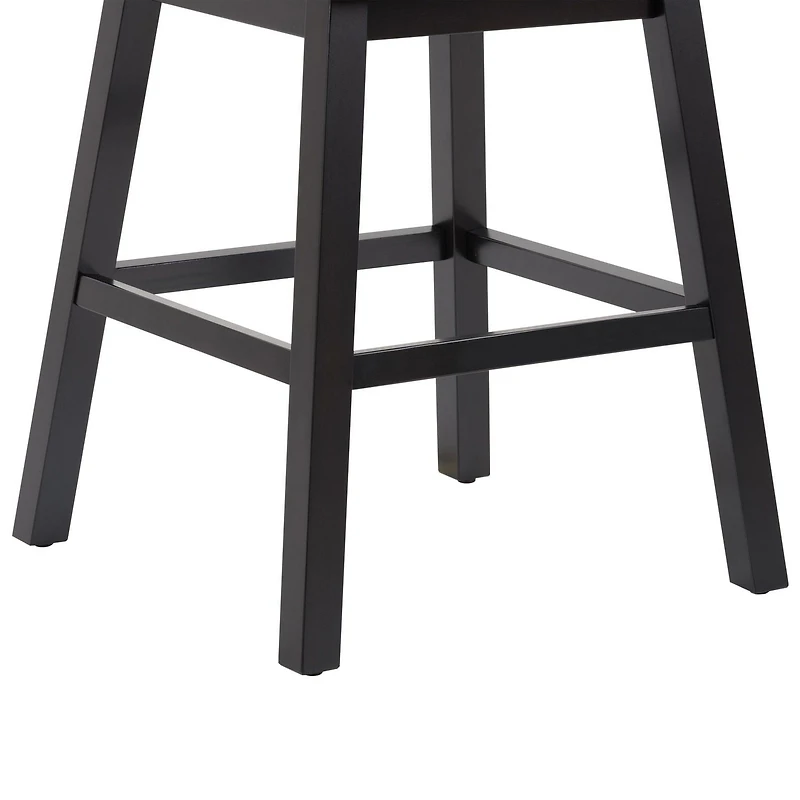 CorLiving Leilani Modern Tufted Indoor Counter Height Bar Stools with Back and Wood Legs - Set of 2