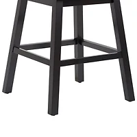 CorLiving Leilani Modern Tufted Indoor Counter Height Bar Stools with Back and Wood Legs - Set of 2