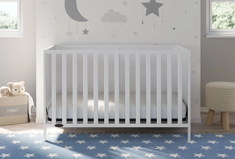 Graco Theo 3-in-1 Convertible Baby Crib, White