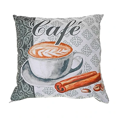 Polyester Digital Print Cushion (Cafe Latte) (18 X 18) - Ensemble De 2