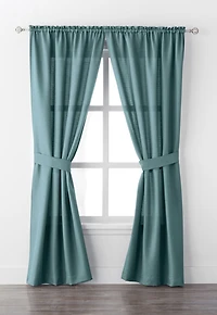 Mainstays Bennett 84" Rod Pocket Window Curtain Drapery Panel Set