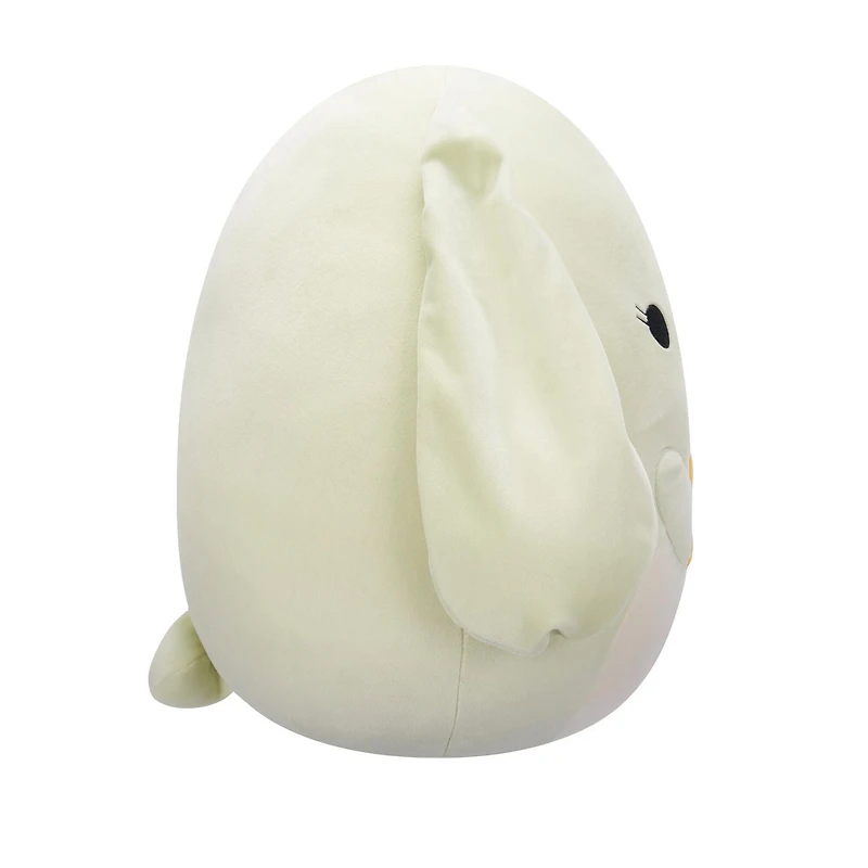 Peluche Squishmallows de Pâques 16" - Hara le lapin vert avec du jus de carotte