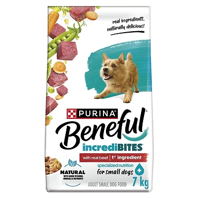 Beneful IncrediBites pour Chiens Petits avec Vrai Bœuf, Nourriture Sèche pour Chiens 1,6-7 kg