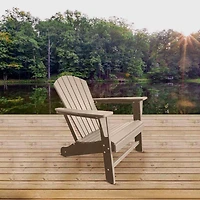 Chaise Adirondack traditionnelle en résine brun patiné