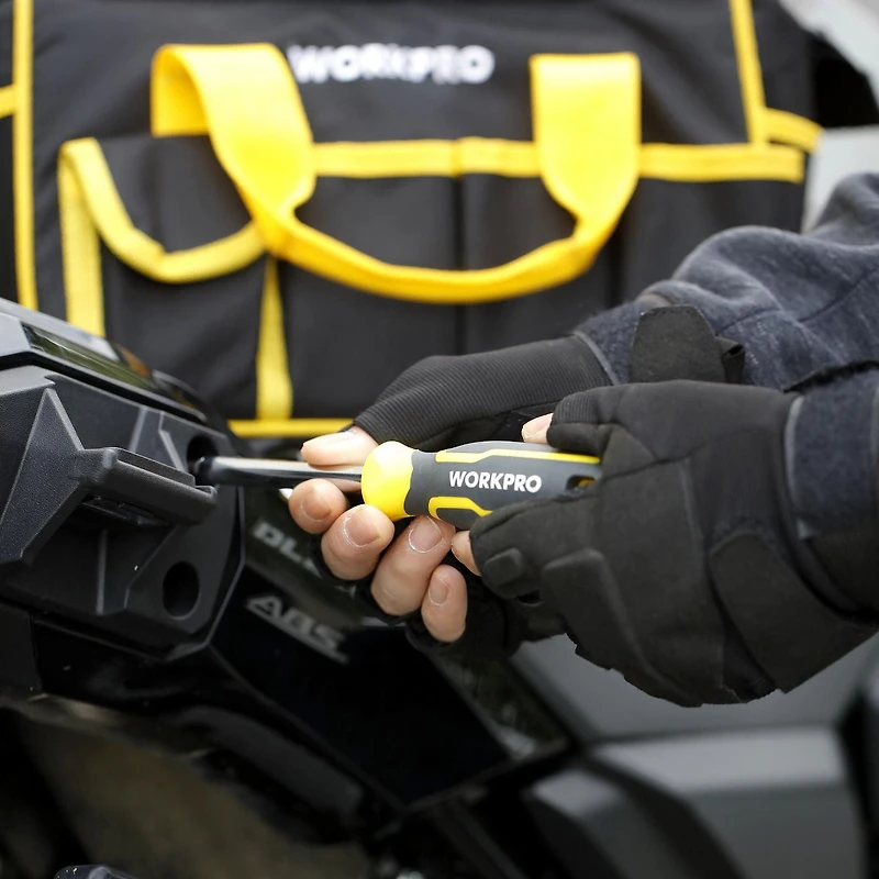 WorkPro Household Tool Set - 32 Piece, 12 pocket zip-up tool bag