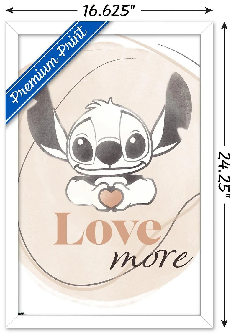 Disney Lilo and Stitch - Love More Wall Poster, 22.375" x 34"