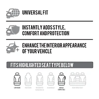 Auto Drive 2-piece Santos Heavy Duty Truck Seat Cover, Made for Truck design