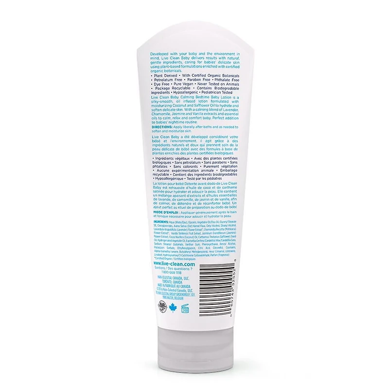 Live Clean Baby Calming Bedtime Baby Lotion, 227 mL, Lotion