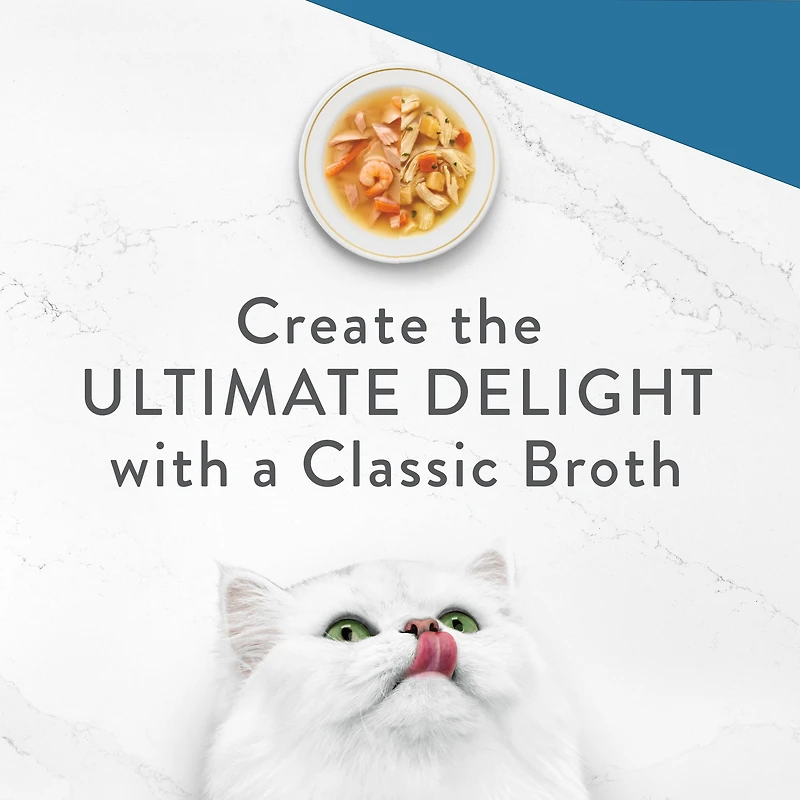 Purina Fancy Feast Broths Collection Classique 6C Emballage Assorti, Gâteries pour chats, 40g x 6