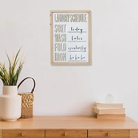 Calendrier De Blanchisse En Bois Encadré