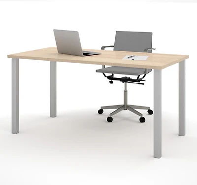 Bestar 30" X 60" Table with Square Metal Legs