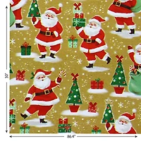 Holiday Time Single Roll Wrap Assortment, Brown Santa Print