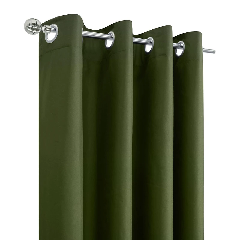 Loft Living Augustow Blackout Grommet Single Curtain Panel 52 x 95 in Olive