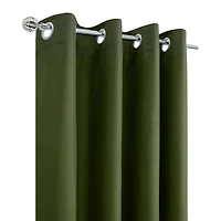 Loft Living Augustow Blackout Grommet Single Curtain Panel 52 x 95 in Olive