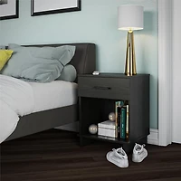 Ameriwood Home Southlander Table de chevet 1 tiroir Chêne noir