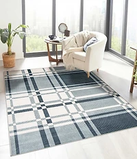 ECARPET Washable Plaid Area Rug & Runner for Kitchen, Bedside, Living Room, Hallway