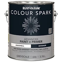 Rust-Oleum Colour Spark™ Peinture + Apprêt, Intérieur Coquille d'oeuf, Échelle De Gris 3,78L 3,78L