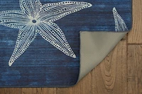 Outdoor Washable Boca Blue 5' x 7' Area Rug