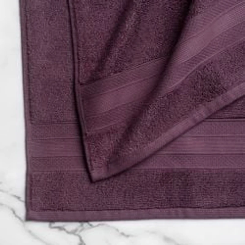 hometrends Solid Bath Towel 6-Piece Set, Purple