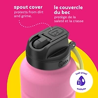 Bouteille d’eau en acier inoxydable Trailblazer bubba avec paille - 1,18 l (40 oz), isolation sous vide, couvercle avec paille, azalée 1 unité
