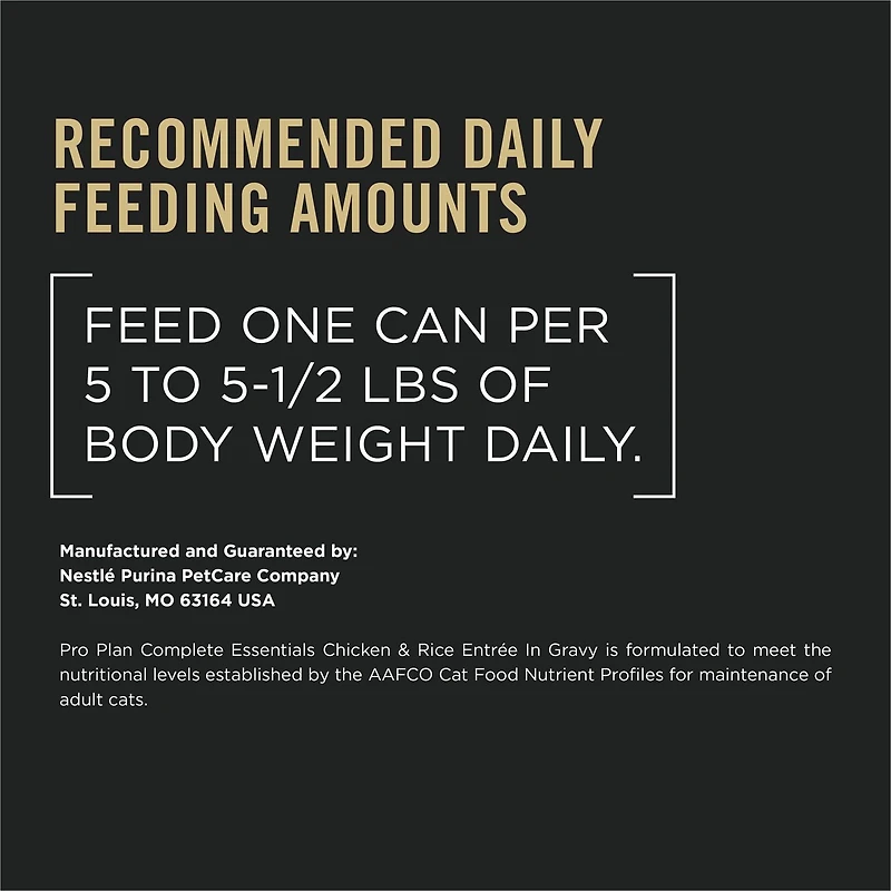 Purina Pro Plan Complete Essentials Entrée de Poulet et Riz en Sauce, Nourriture Humide pour Chats 85 g