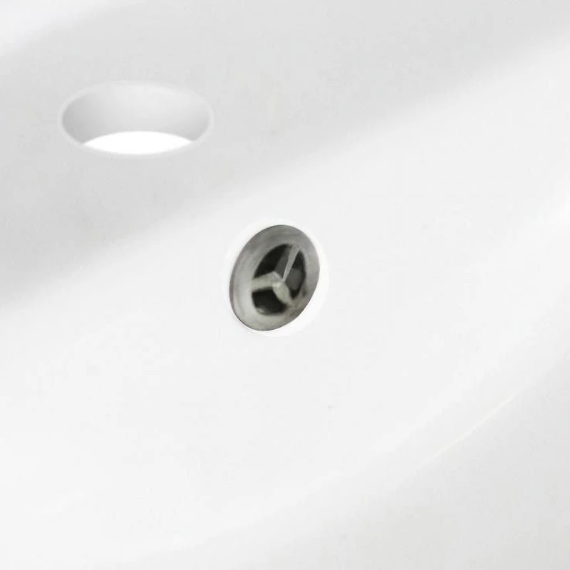 American Imaginations -in. W 1 Hole Ceramic Top Set In White Color AI